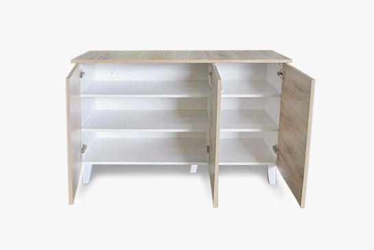 Shoe Cabinet 3 Door 1306 Oak PR7295 Shoe Rack NZ DEPOT 3