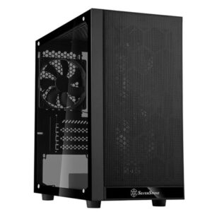 SilverStone PS15B PRO mATX MiniTower Case Black Tempered Glass NZ DEPOT