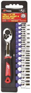 Socket Ratchet Set 14pc 14 Drive Chrome Vanadium RG7619 Tools Hand Tools NZ DEPOT