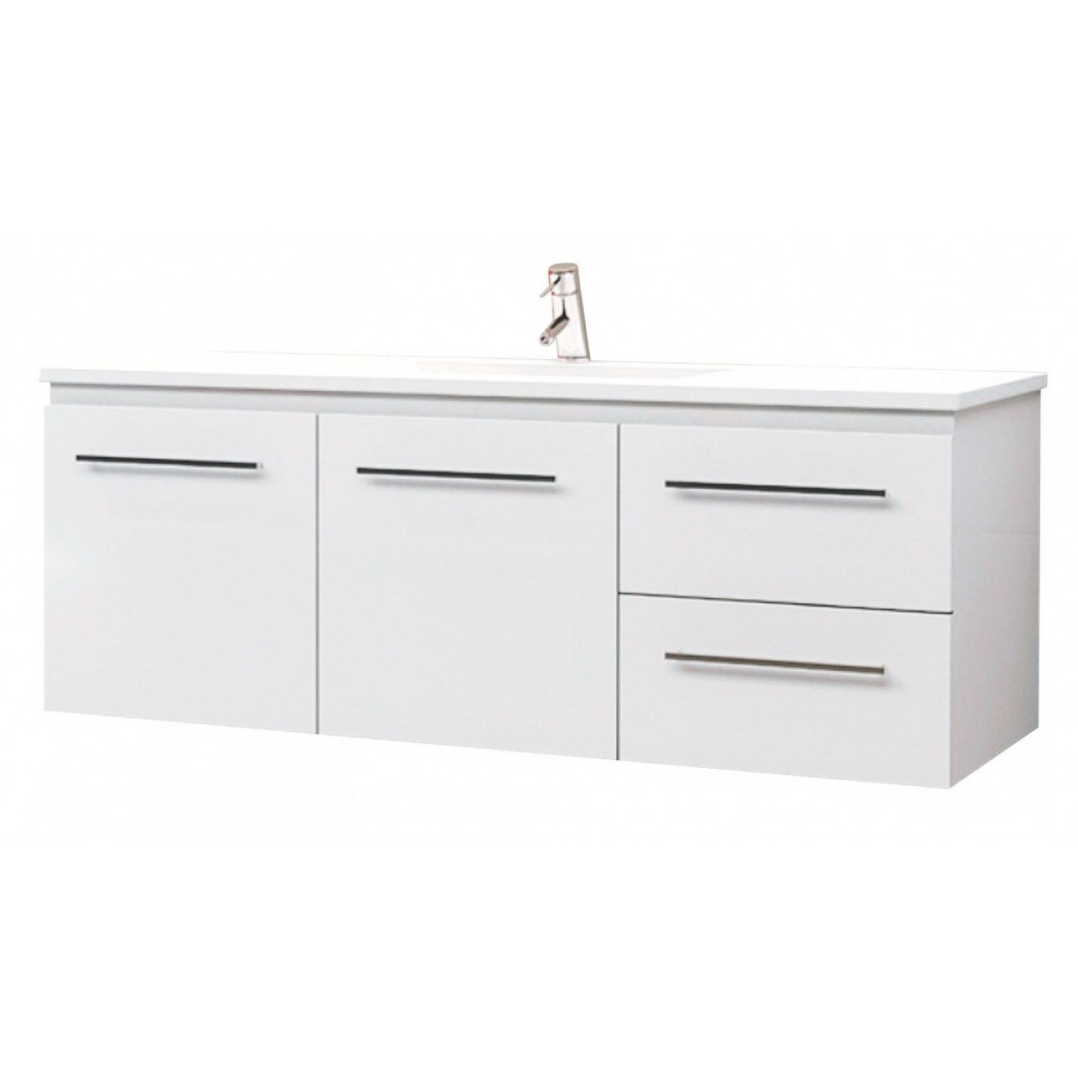 Vanity - Misty Series 1200Mm White 100% Water Proof, Wall Hung - Nz Depot