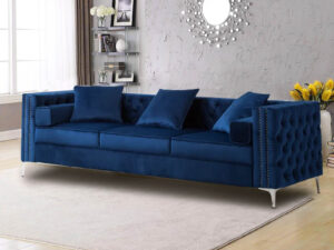 Vansen Sofa Velvet Blue PR9480 Sofas Sectionals Sofa Beds NZ DEPOT