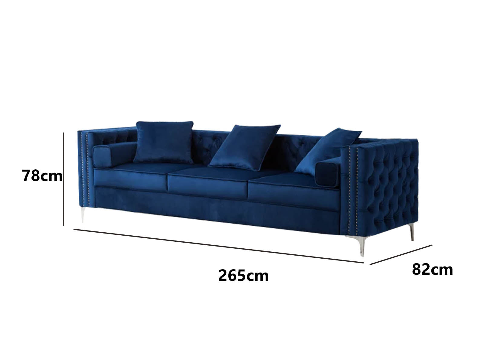 Vansen Sofa Velvet Blue PR9480 Sofas Sectionals Sofa Beds NZ DEPOT 7