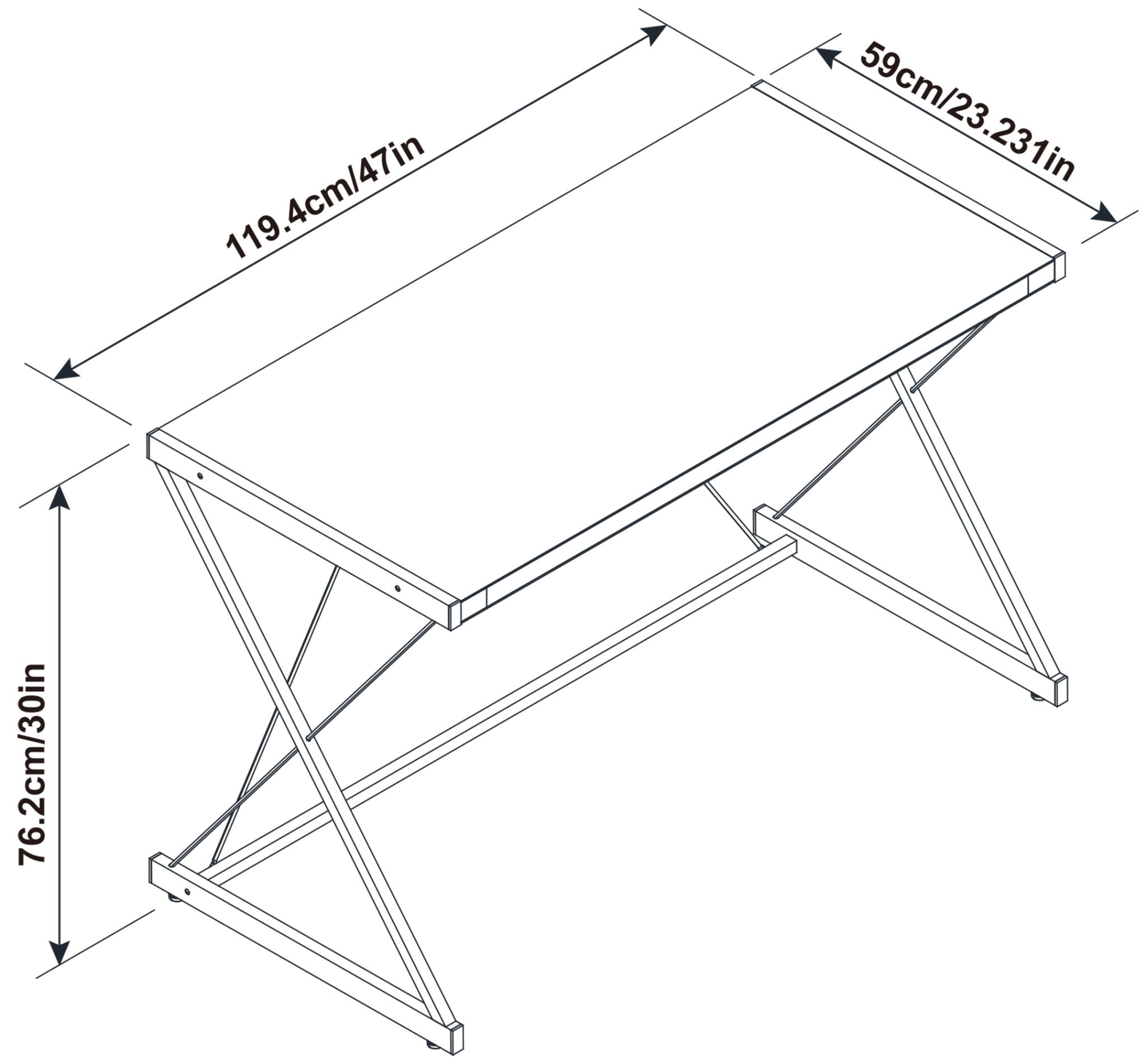 Z Shaped Metal Desk PR8777 Desks NZ DEPOT 5