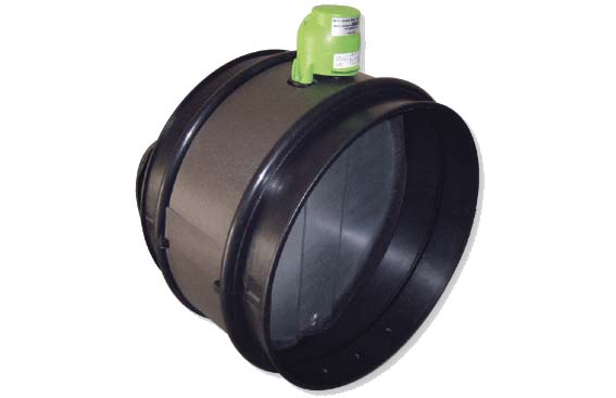 532070 Plastic Motor Damper 150Dia 24V Plug In C/W12Mlead - Pymd24V150 - Duct System Design - Zone Controls2