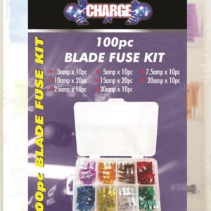 Assorted Blade Fuse 100 Pieces - Use for automotive fuse replacement -  Mini size