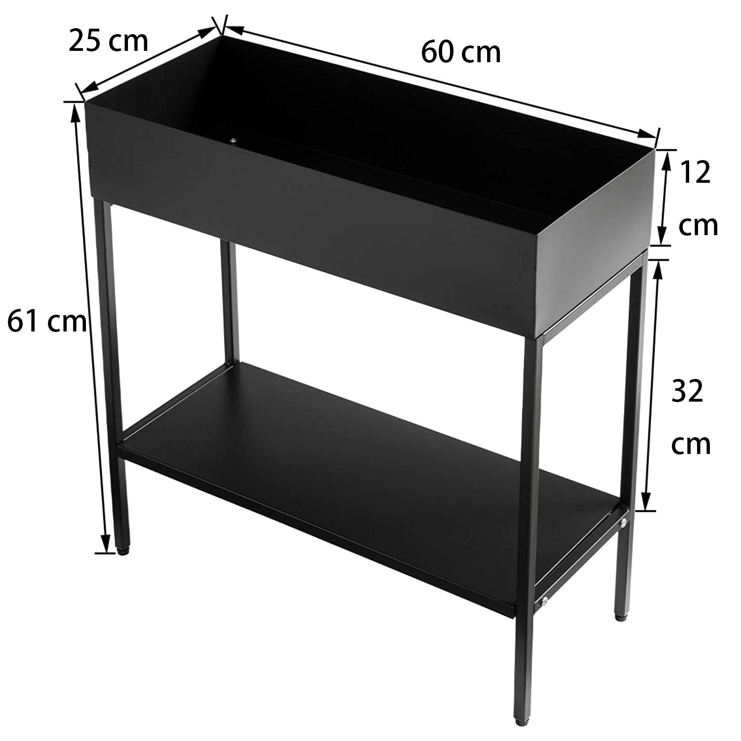 Ds Bs 2 Tier Metal Plant Stand Displaying Shelf Black Pr9404 Storage Cabinets Bookshelves Nz Depot 5 - Nz Depot