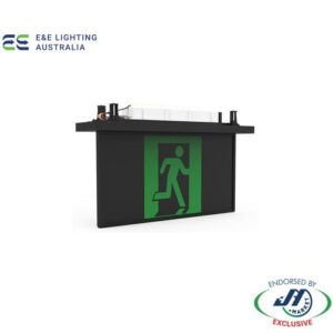 E&E 3W LED Exit Recessed Blade Lithium Battery Black Finish - CS-EXBLADELBK-NZ -  -  - Emergency & Exit Lighting