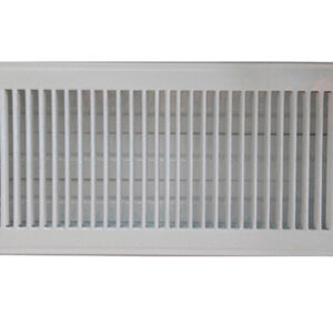 Floor Register - White Metal Louvered 150x350mm - FRWH614 - Grilles - Floor Grilles