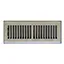 Floor Register - Satin Nickel Louvered 100x300mm - FRSN412* - Grilles - Floor Grilles