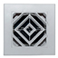 Grille plasticSquare 5way 215sqFace 150spigot w damper - GPS150B5 - Grilles - Ceiling Diffusers - Plastic