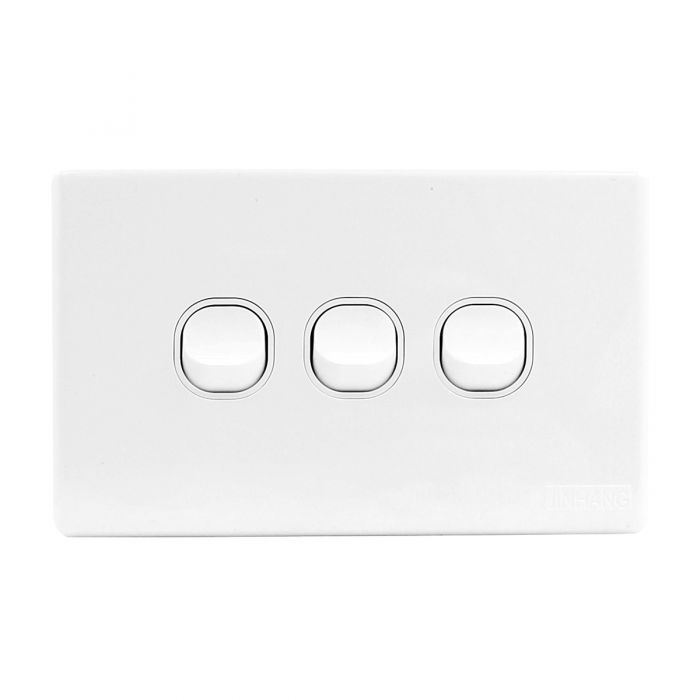 JinHang Classic 10A 3 Gang Wall Switch - JHE-CS306-NZ -  - Switches & Sockets - Electrical