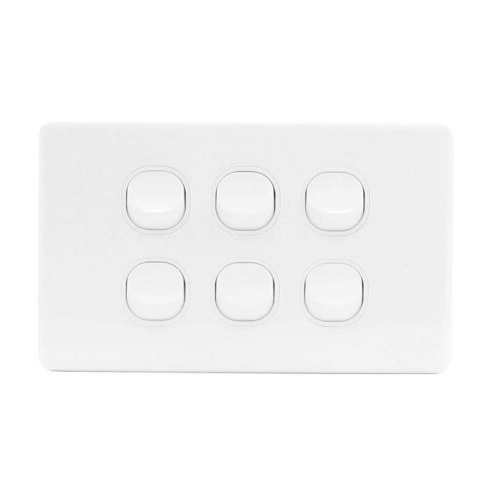 Jinhang Classic 10A 6 Gang Wall Switch - Jhe-Cs312-Nz -  - Switches &Amp; Sockets - Electrical