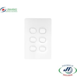 JinHang Classic 10A 6 Gang Wall Switch Vertical - JHE-CS312-V-NZ -  - Switches & Sockets - Electrical