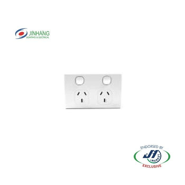 JinHang Classic 15A Double Wall Socket - JHE-CS337-NZ -  - Switches & Sockets - Electrical