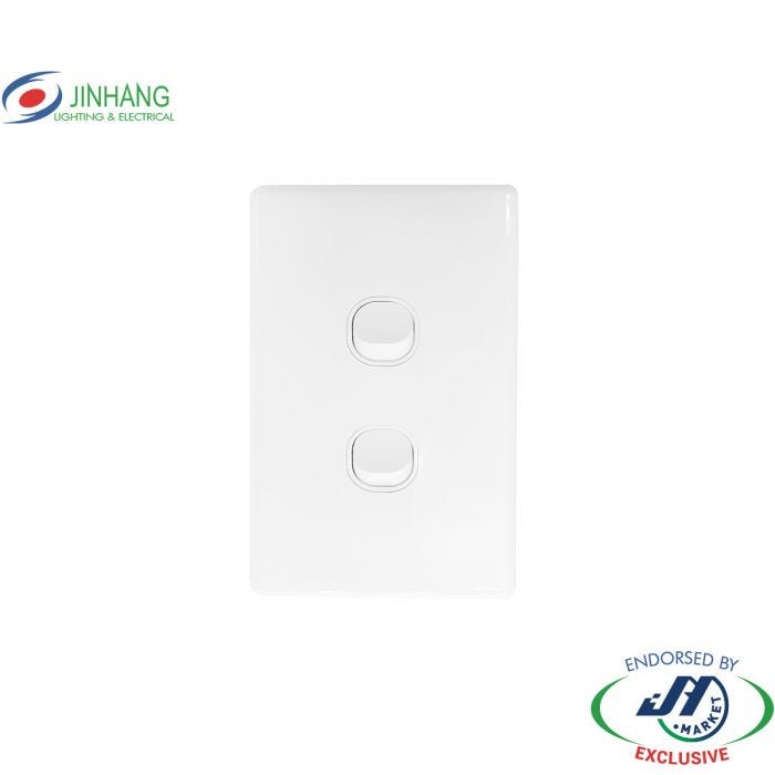 JinHang Classic 250v 10A 2 gang wall switch Vertical - JHE-CS304-V-NZ -  - Switches & Sockets - Electrical