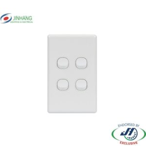 JinHang New Classic Series 4 Gang Switch Vertical 250V 10A - JHE-NCS308-V-NZ -  - Switches & Sockets - Electrical