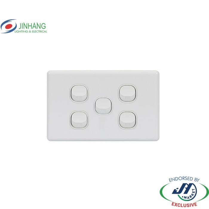 Jinhang New Classic Series 5 Gang Switch 250V 10A - Jhe-Ncs310-Nz -  - Switches &Amp; Sockets - Electrical