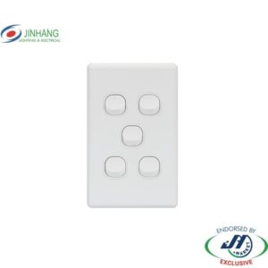 JinHang New Classic Series 5 Gang Switch Vertical 250V 10A - JHE-NCS310-V-NZ -  - Switches & Sockets - Electrical