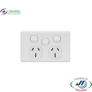 JinHang New Classic Series Double GPO 15A with Extra 250V 10A Switch - JHE-NCS316-15A-NZ -  - Switches & Sockets - Electrical