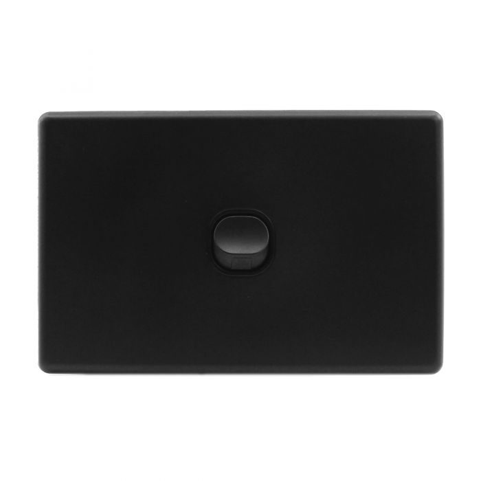 JinHang Slim 10A 1 Gang Wall Switch Matte Black - JHE-KS302-BK-NZ -  - Switches & Sockets - Electrical