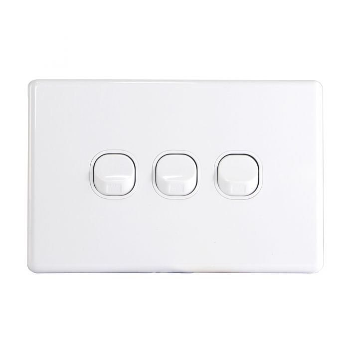 JinHang Slim 10A 3 Gang Wall Switch - JHE-KS306-NZ -  - Switches & Sockets - Electrical