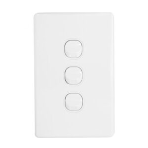 JinHang Slim 10A 3 Gang Wall Switch Vertical - JHE-KS306-V-NZ -  - Switches & Sockets - Electrical