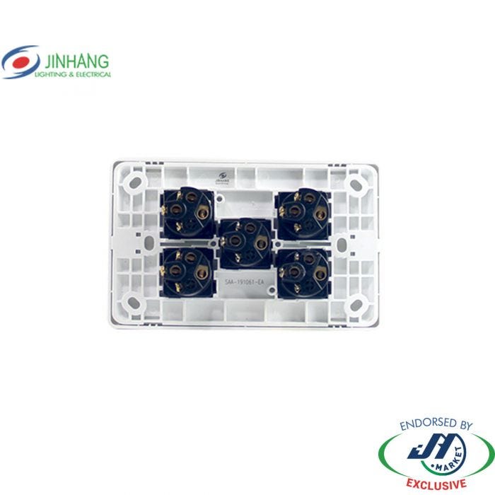 JinHang Slim 10A 5 Gang Wall Switch - JHE-KS310-NZ -  - Switches & Sockets - Electrical