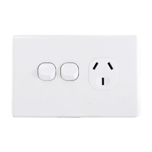 JinHang Slim 10A Single Wall Socket with Extra Switch - JHE-KS314-NZ -  - Switches & Sockets - Electrical