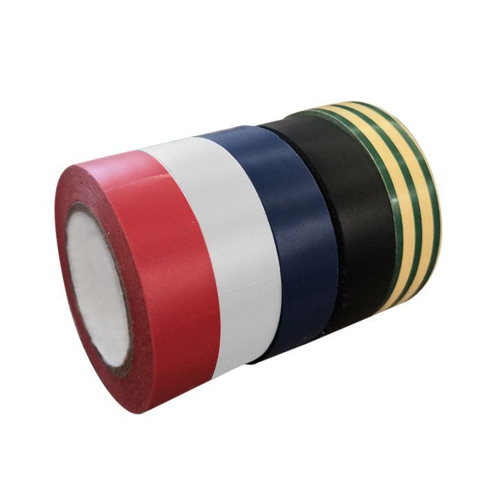 Jinhang Vinyl Electrical Insulation Tape Mixed (Pack Of 5) - Jhe-Jfrp180-Pack5-Nz -  - Insulation Tape - Electrical Accessories