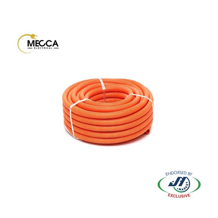 (Clearance No Return))Mecca Flexible Corrugated Conduit 25Mm Hd Orange 50M - Cs-Mecca-Cc25Hd-Nz -  -  - Conduit Fittings