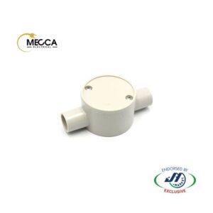 (Clearance NO RETURN)MECCA Juntion Box Shallow 25mm 2W Entrance Grey - Pack of 10 - CS-MECCA-JBS-2W-25-NZ -  -  - Conduit Fittings