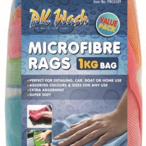 1kg Microfibre Rags - Easily collects dust and dirt from any surface -  Provides streak free cleaning and polishing -  Enhanced with strong overlock-stitched hems to prevent unravelling -  Multifunctional rags made from high quality microfibre -  mixed colours & sizes