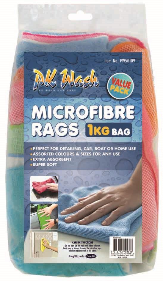 1kg Microfibre Rags - Easily collects dust and dirt from any surface -  Provides streak free cleaning and polishing -  Enhanced with strong overlock-stitched hems to prevent unravelling -  Multifunctional rags made from high quality microfibre -  mixed colours & sizes