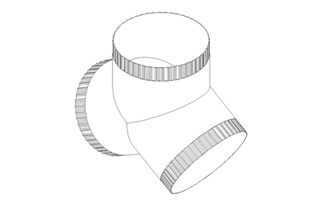 Metal Y Branch 300/300/300 Se/Se/Se - Brm303030 - Duct Fittings - Metal Fittings