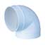 PVC duct round elbow 90deg 100dia SE/SE - VE121P - Duct - PVC Ducting2