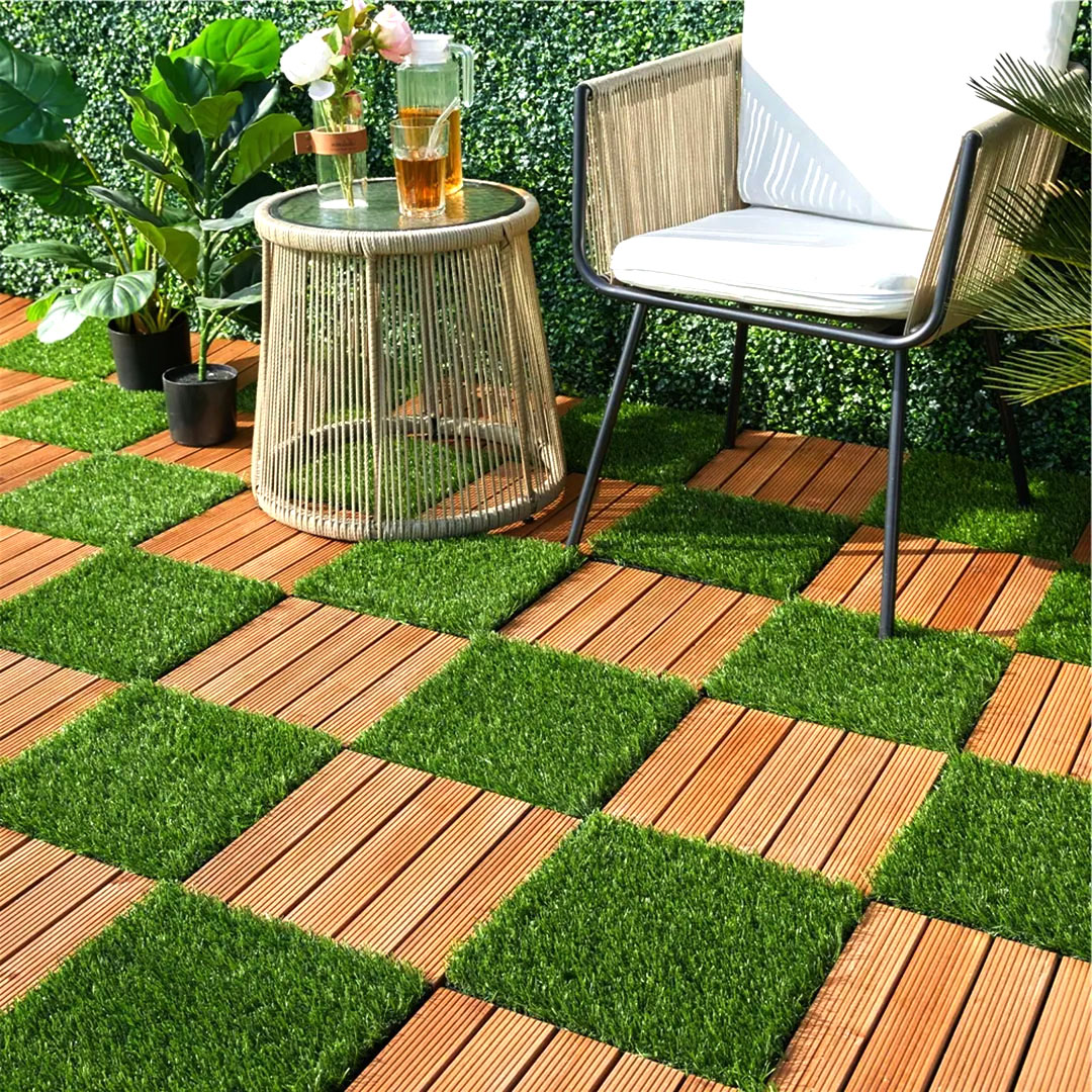 Soga 11 Pcs Coffee Diy Wooden Composite Decking Tiles Garden Outdoor Backyard Flooring Home Decor, Garden, Tools &Amp; Hardware, Gardening &Amp; Lawn Care, Artificial Grass, , ,  - Nz Depot 2