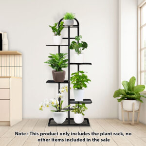 SOGA 2X 6 Tier 7 Pots Black Metal Plant Stand Flowerpot Display Shelf Rack Indoor Home Office Decor, Home & Living, Home Decor, Indoor Pots, Planters and Plant Stands, , ,  - NZ DEPOT 2