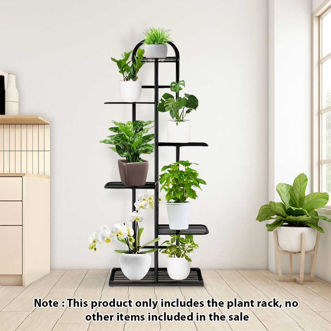 Soga 2X 6 Tier 7 Pots Black Metal Plant Stand Flowerpot Display Shelf Rack Indoor Home Office Decor, Home &Amp; Living, Home Decor, Indoor Pots, Planters And Plant Stands, , ,  - Nz Depot 2