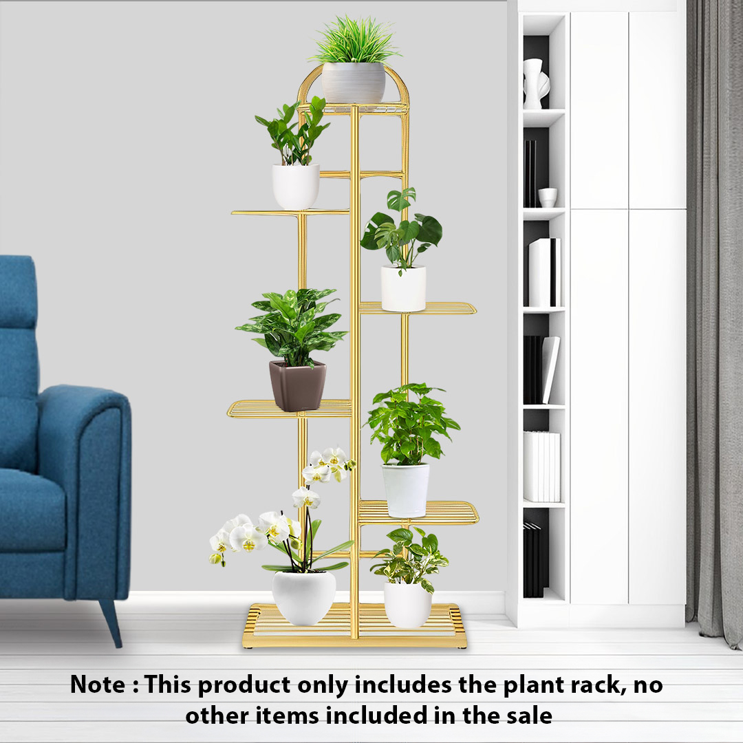 Soga 2X 6 Tier 7 Pots Gold Metal Plant Stand Flowerpot Display Shelf Rack Indoor Home Office Decor, Home &Amp; Living, Home Decor, Indoor Pots, Planters And Plant Stands, , ,  - Nz Depot 2