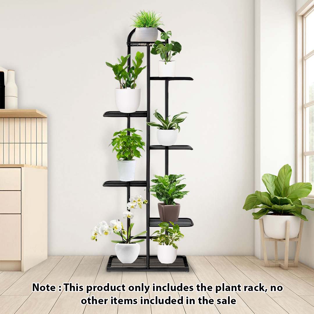 Soga 2X 7 Tier 8 Pots Black Metal Plant Stand Flowerpot Display Shelf Rack Indoor Home Office Decor, Home &Amp; Living, Home Decor, Indoor Pots, Planters And Plant Stands, , ,  - Nz Depot 2