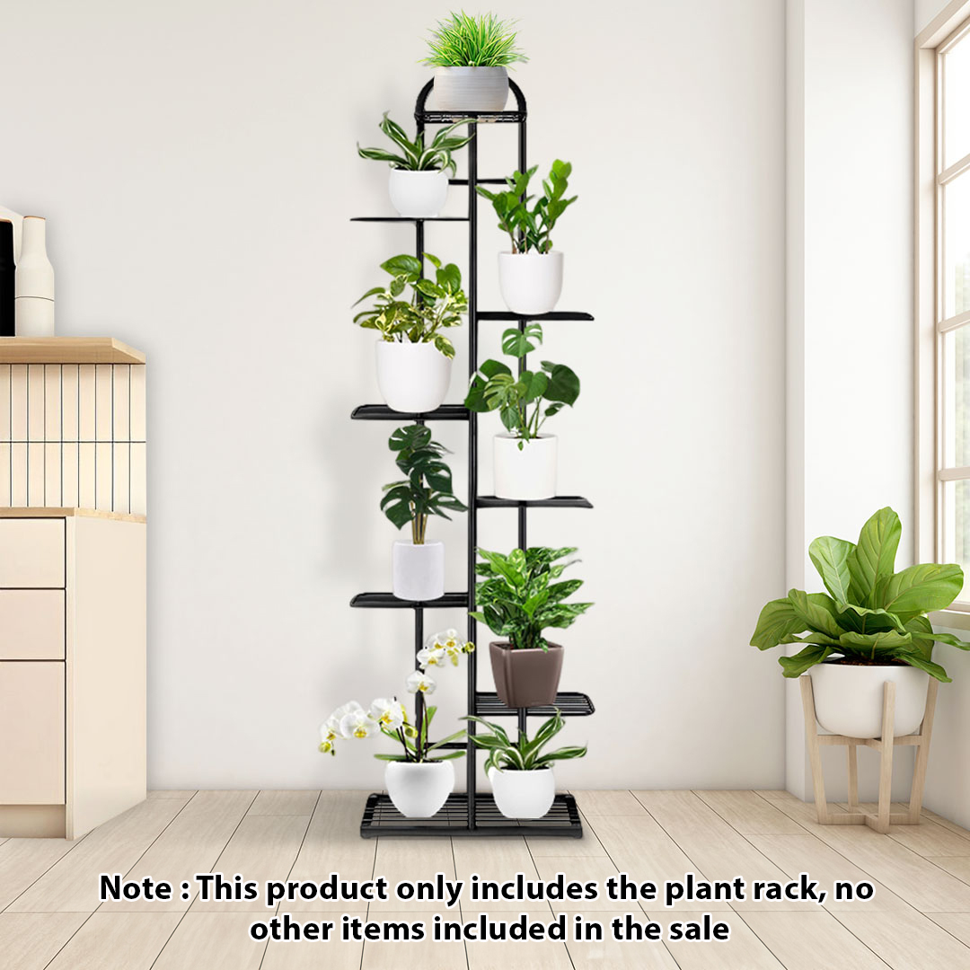 Soga 2X 8 Tier 9 Pots Black Metal Plant Stand Flowerpot Display Shelf Rack Indoor Home Office Decor, Home &Amp; Living, Home Decor, Indoor Pots, Planters And Plant Stands, , ,  - Nz Depot 2