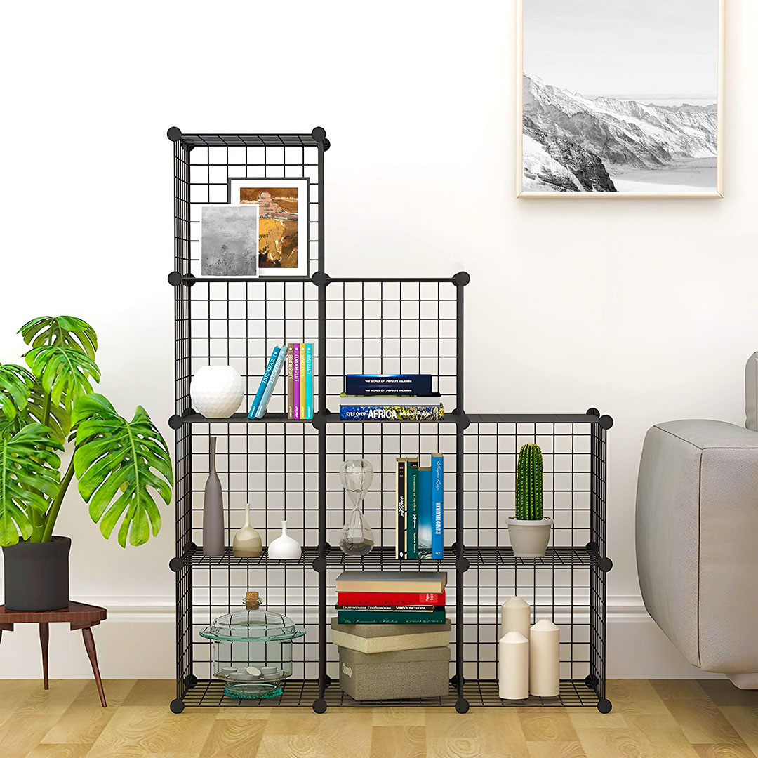 Soga 2X Black Portable 9-Cube 3 Column Storage Organiser Foldable Diy Modular Grid Space Saving Shelf, Furniture, Storage &Amp; Shelving, Home Storage, , ,  - Nz Depot 5