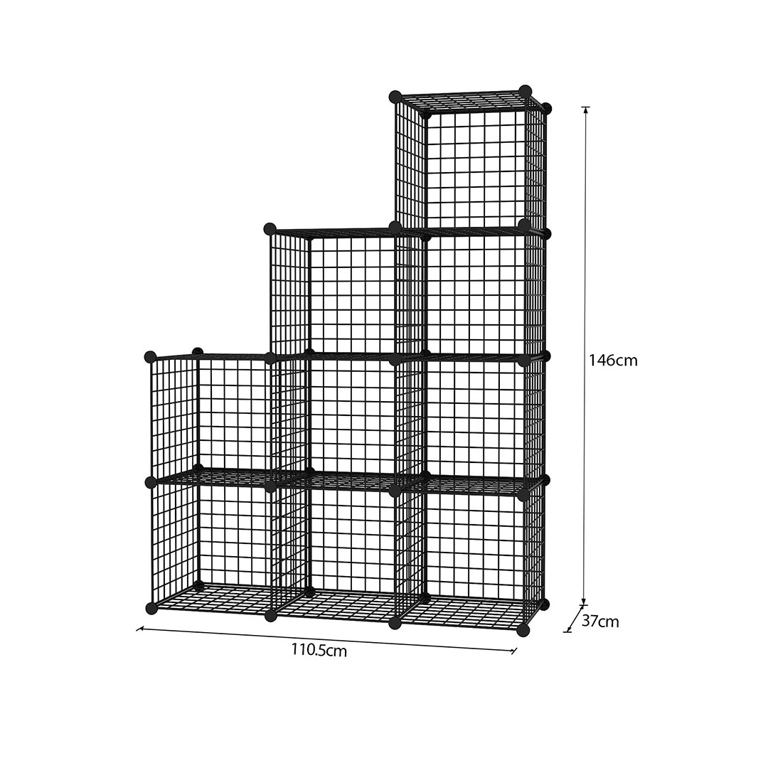 Soga 2X Black Portable 9-Cube 3 Column Storage Organiser Foldable Diy Modular Grid Space Saving Shelf, Furniture, Storage &Amp; Shelving, Home Storage, , ,  - Nz Depot 6