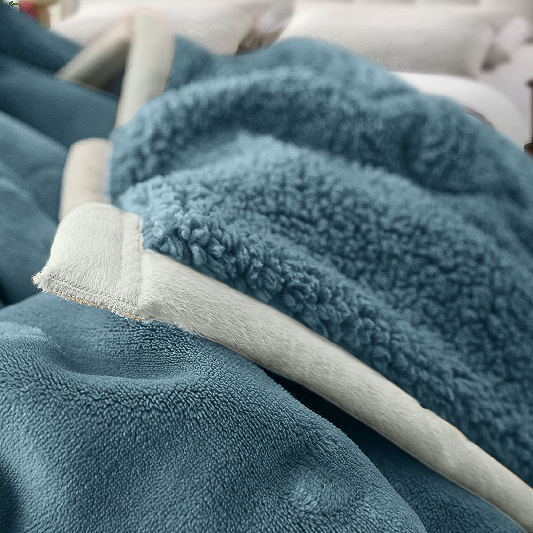 Soga 2X Lake Blue Throw Blanket Warm Cozy Double Sided Thick Flannel Coverlet Fleece Bed Sofa Comforter, Home, Bed Linen, Throws And Blankets, Blankets, ,  - Nz Depot 3