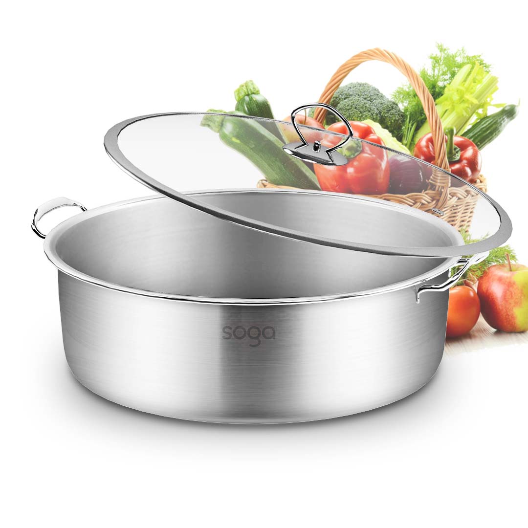 Soga Stainless Steel 26Cm 30Cm Casserole With Lid Induction Cookware, Home &Amp; Living &Gt; Kitchen &Amp; Dining &Gt; Cookware &Gt; Casserole Dishes, , , , ,  - Nz Depot 2