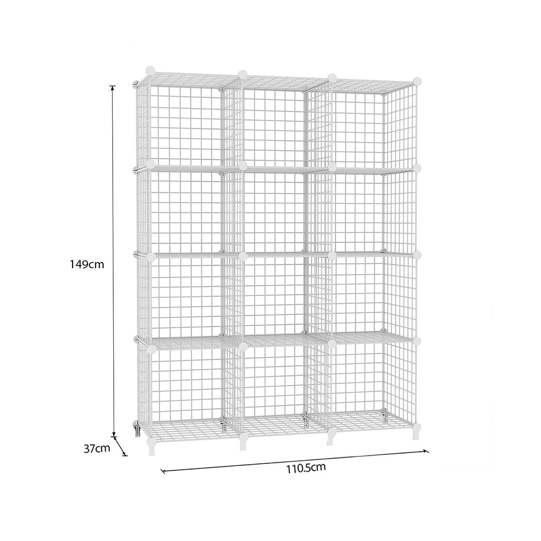 Soga White Portable 12-Cube 3 Column Storage Organiser Foldable Diy Modular Grid Space Saving Shelf, Furniture, Storage &Amp; Shelving, Home Storage, , ,  - Nz Depot 6