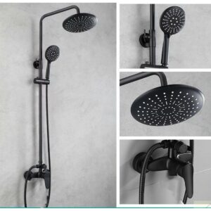 Shower Mixer Combination Round F16 - Black