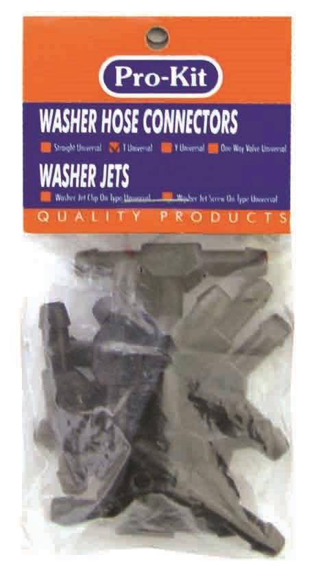 T Universal Washer Hose Connector 10 Piece Set - Highly durable and resistant to degradation -  Interchangeable with most windshield washer hoses connector -  Made of premium plastic construction -  Strong and durable for long time use -  Tubing for an airtight or watertight fit