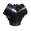 Y Branch 250/250/250 Plain plastic - ADEY25 - Duct Fittings - Y Branch Plastic insulated or plain2