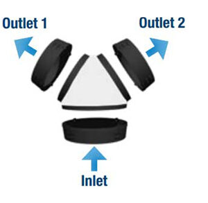 Y200/150/150 Insulated plastic Y-body only - YY1 - Duct Fittings - Y Branch Plastic insulated or plain